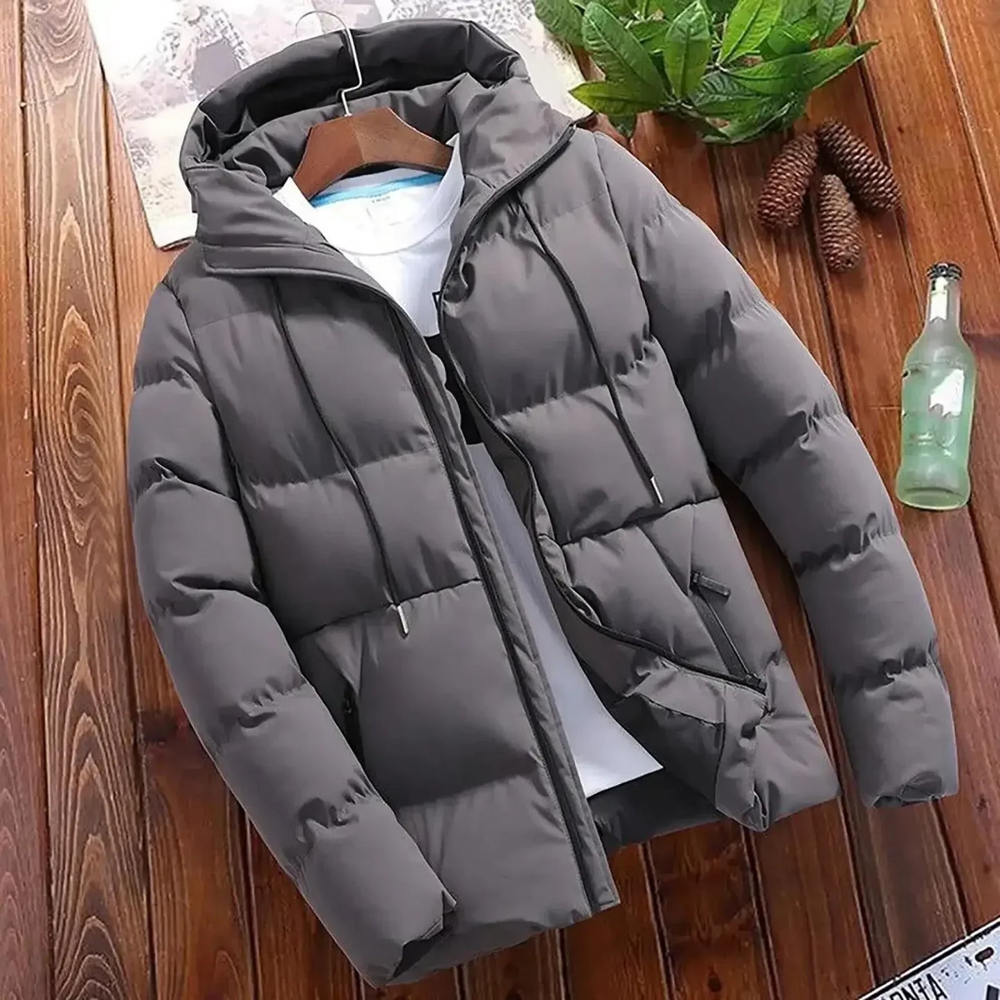 Parka Hiver Homme Longue et Élégante avec Capuchon