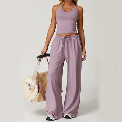 Ensemble Lounge Femme Décontracté Crop Top