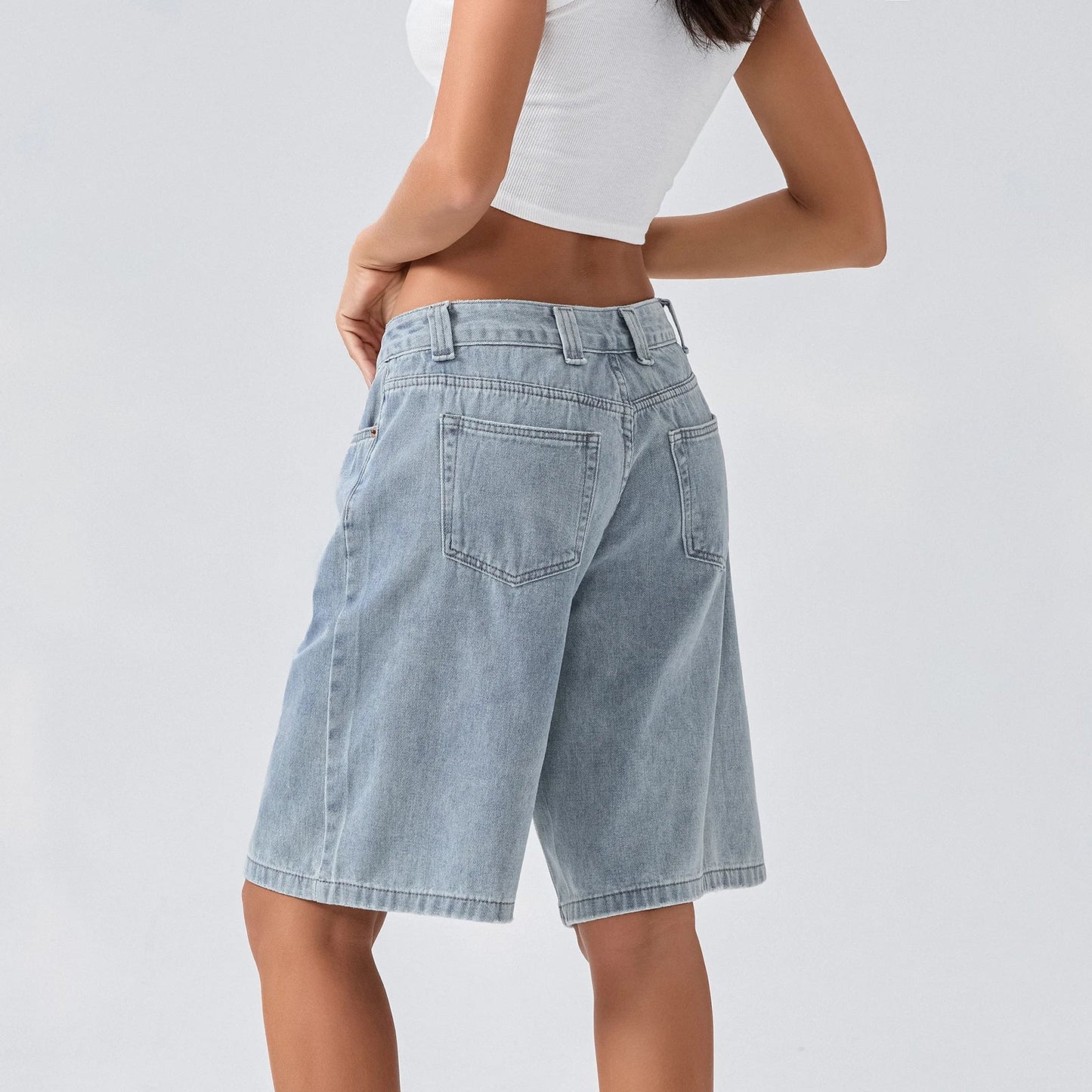 Shorts Jeans Femme Décontractés Taille Relâchée