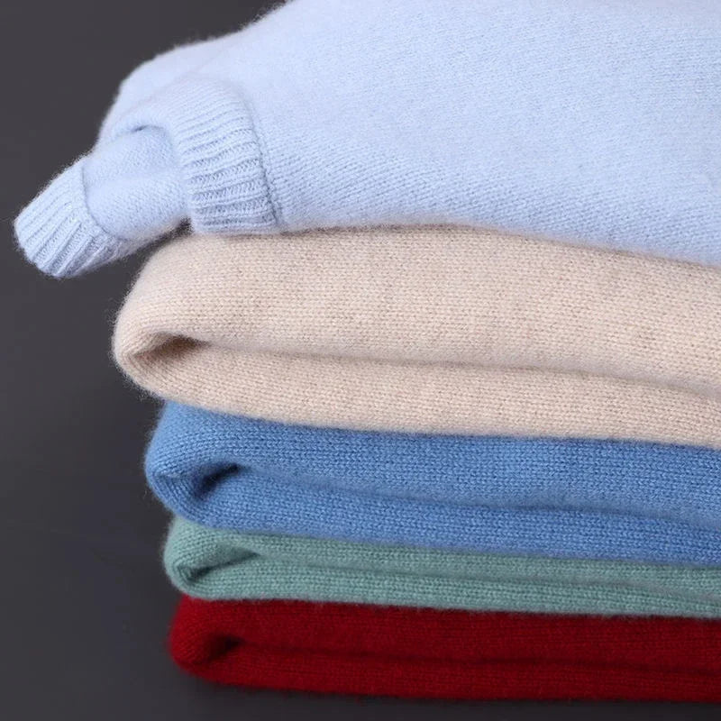 Pull D’Hiver Décontracté En Cachemire Pour Homme | Manches Longues
