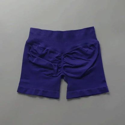 Short sport femme sans couture taille haute gainant