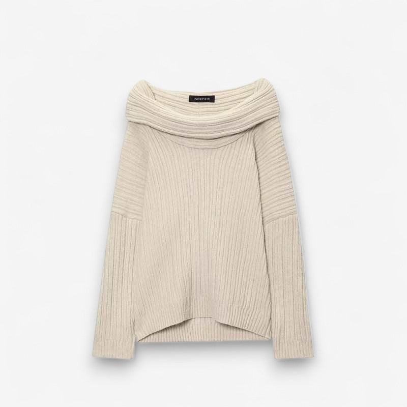 Pull en Laine Tricoté Manches Longues Élégant