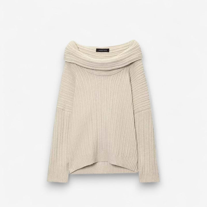 Pull en Laine Tricoté Manches Longues Élégant - vue 2