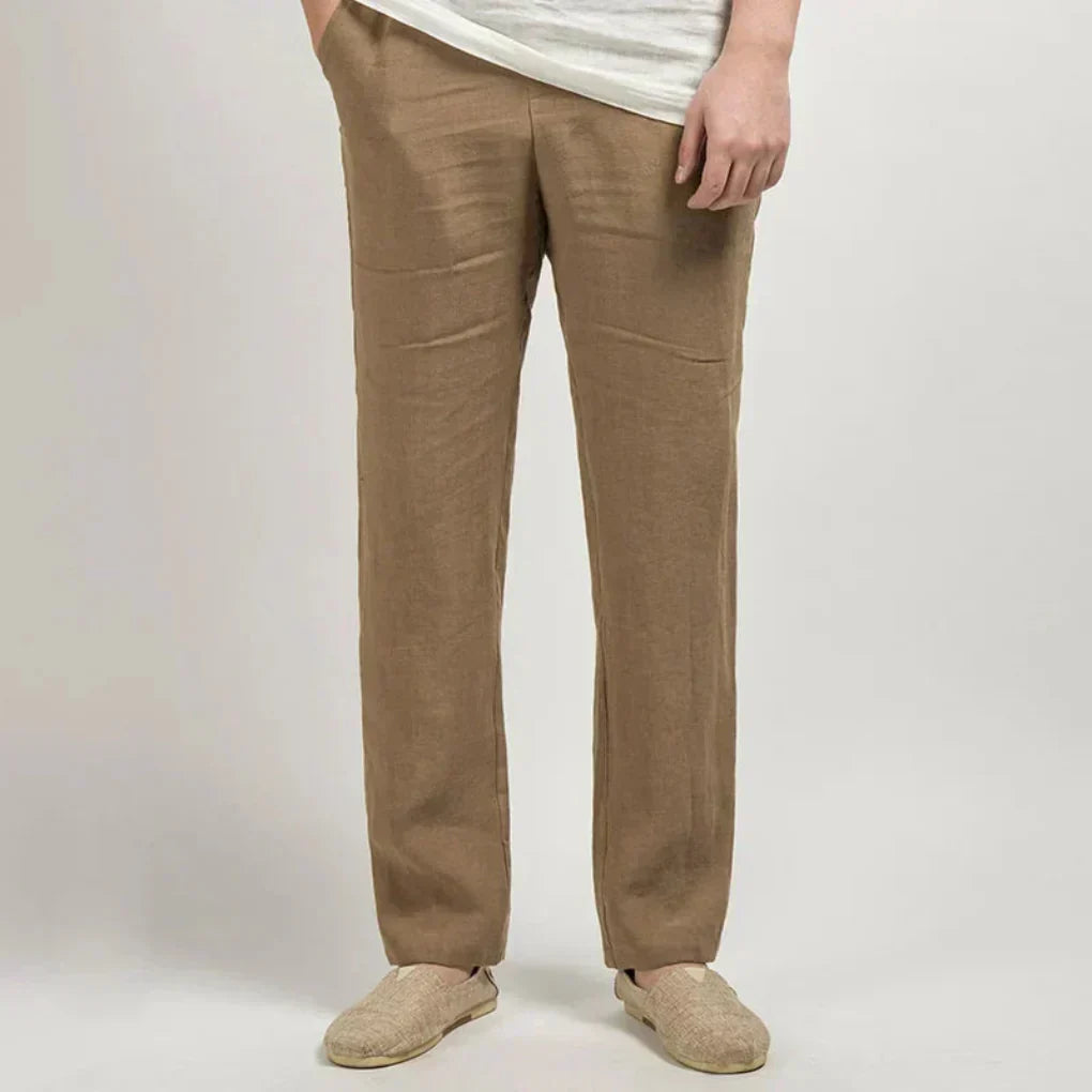 Pantalon Homme Lin Été Confort et Léger