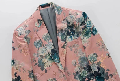 Blazer Fleurs Élégant pour Homme