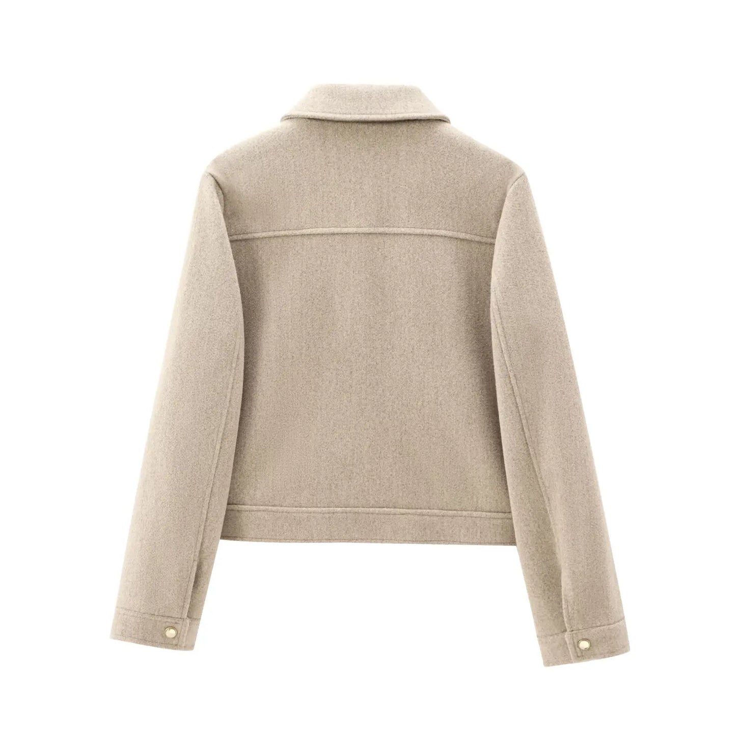 Veste Femme Décontractée Zippée Mélange Laine