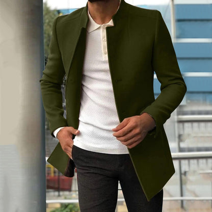 Manteau Homme Slim Fit Noir Élégant