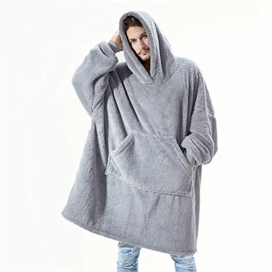 Pull Capuche Oversize avec Poches pour Hiver - PanierRoyale