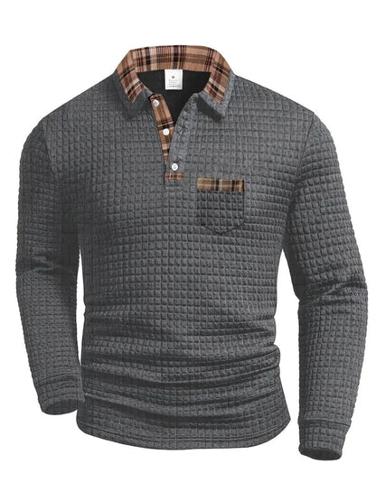Polo Homme Coton Classique à Carreaux
