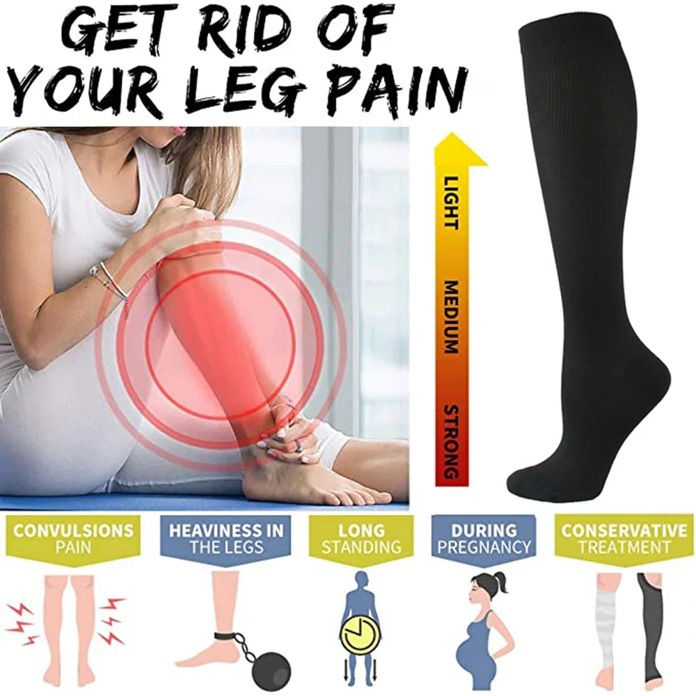 Chaussettes Unisexe Compression Confort Sport et Voyage
