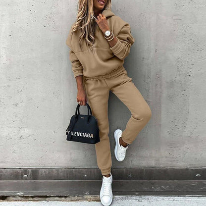 Vêtements Lounge Femme Confortable avec Hoodie et Jogger Doux