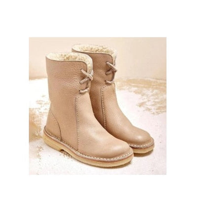 Bottines Cuir Brun Femme Hiver Doublure Chaude