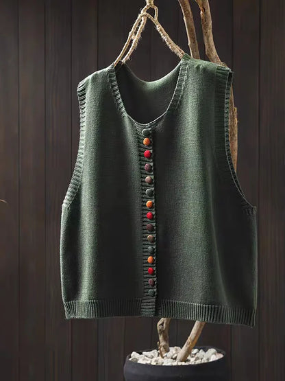 Cardigan Tricot Doux Col Rond Coupe Fluide
