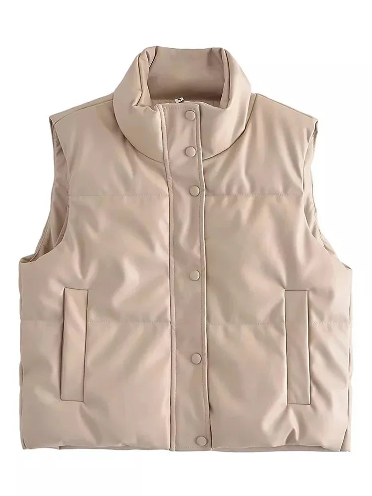 Gilet femme sans manches léger avec poches côtés