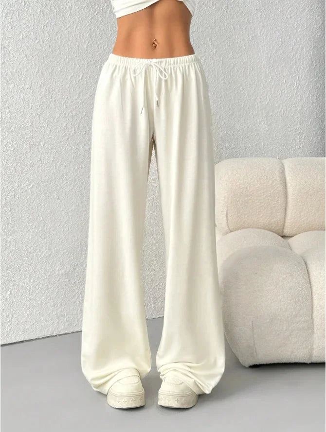 Pantalon Jogging Femme Coton Confortable Coupe Large
