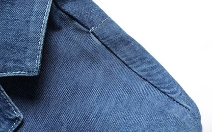Blazer Homme Denim Moderne Noir