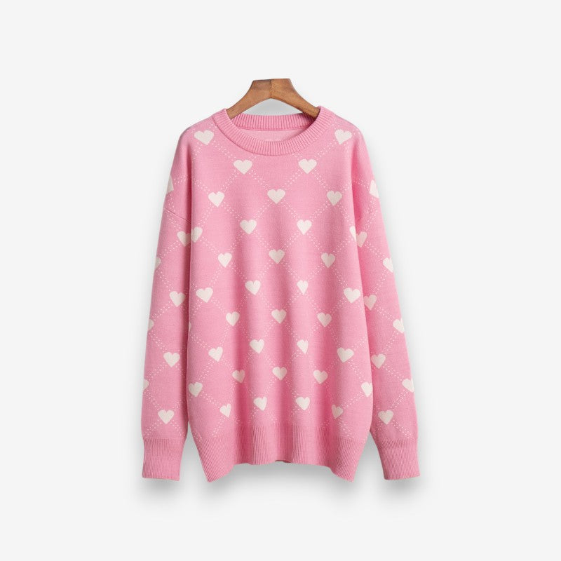 Pull à Manches Longues Couleur Unie Détendu