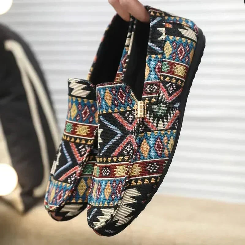 Mocassins Homme Confortables Motif Ethnique - PanierRoyale