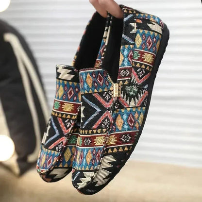 Mocassins Homme Confortables Motif Ethnique - PanierRoyale