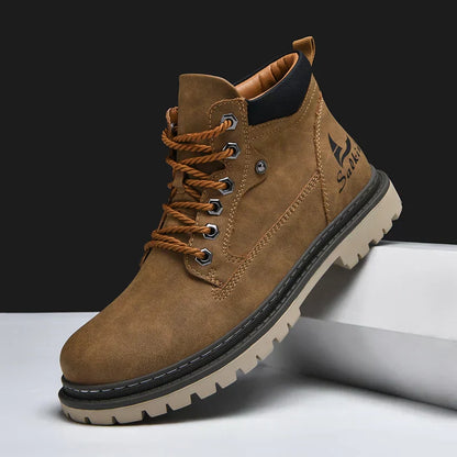 Bottes Cuir Homme Classiques - Chaussures Robustes et Confortables pour Homme