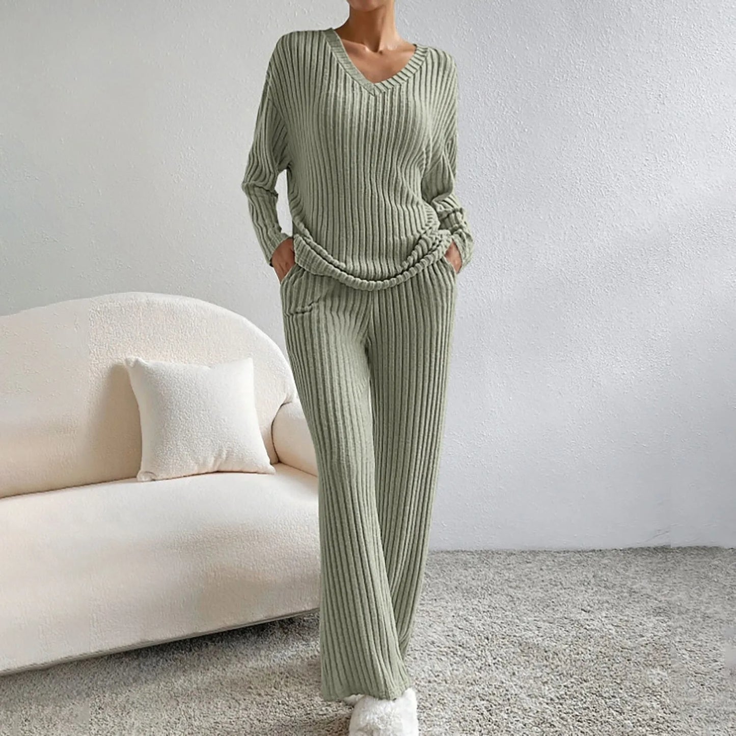 Pyjama Femme Confortable en Coton – Ensemble Douillet pour Femme