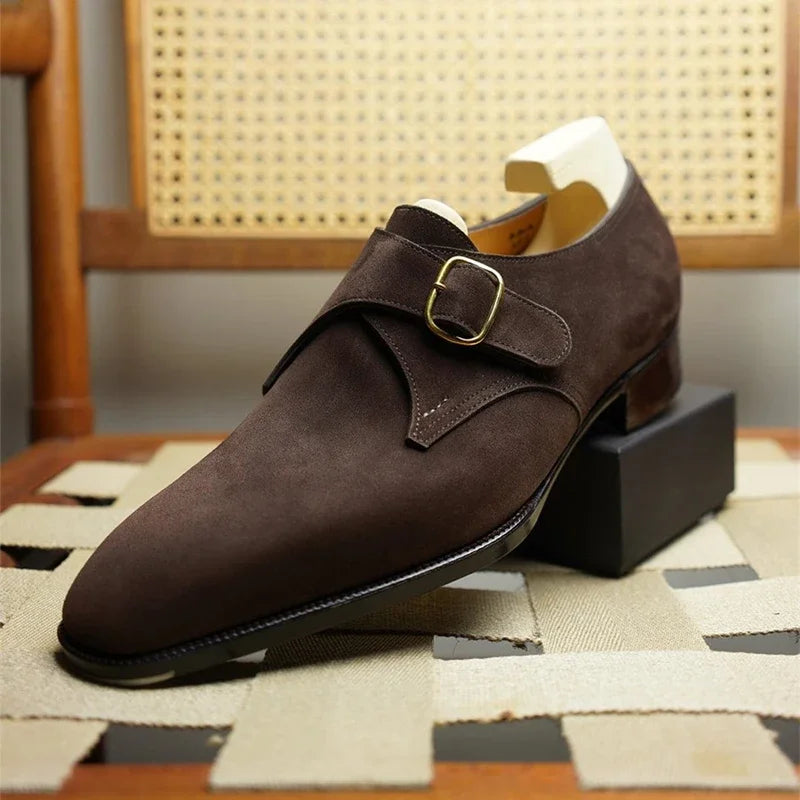 Chaussures Homme Cuir Brun Foncé Élégantes