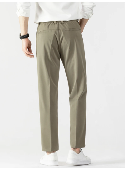 Pantalon Homme Beige Taille Haute Confort et Élégance