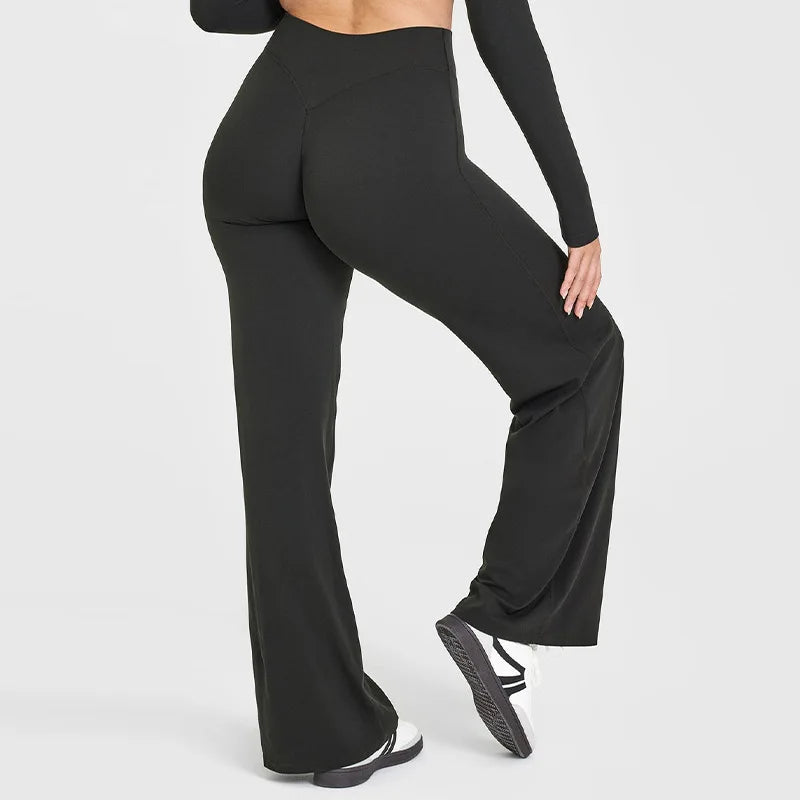 Pantalon Yoga Femme Taille Haute Fluide Coupe Large