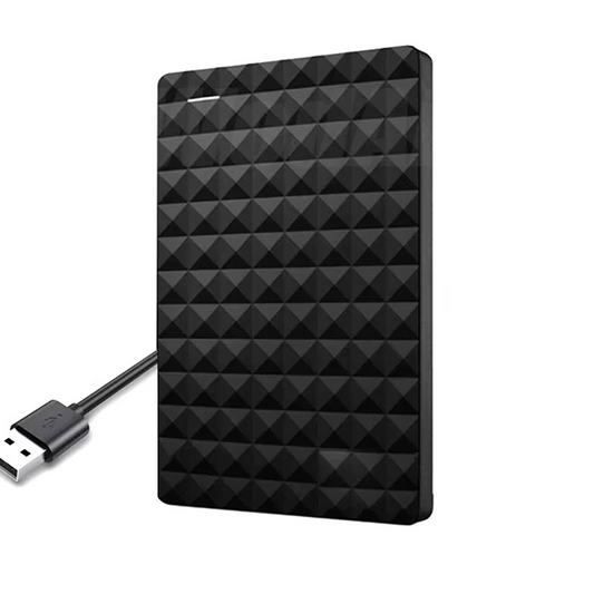 Disque Dur Externe Compact USB 3.0 Noir Mat - PanierRoyale