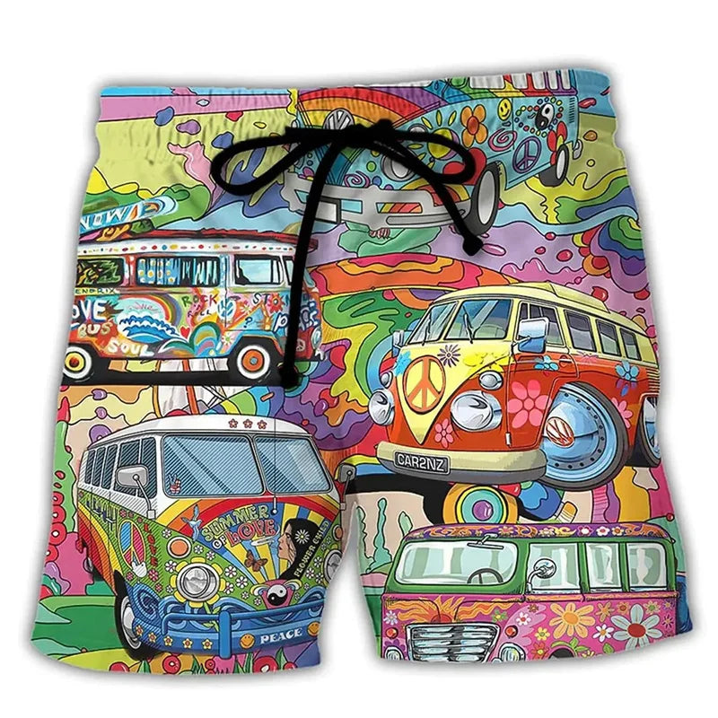 Short de bain homme imprimé couleur et ludique
