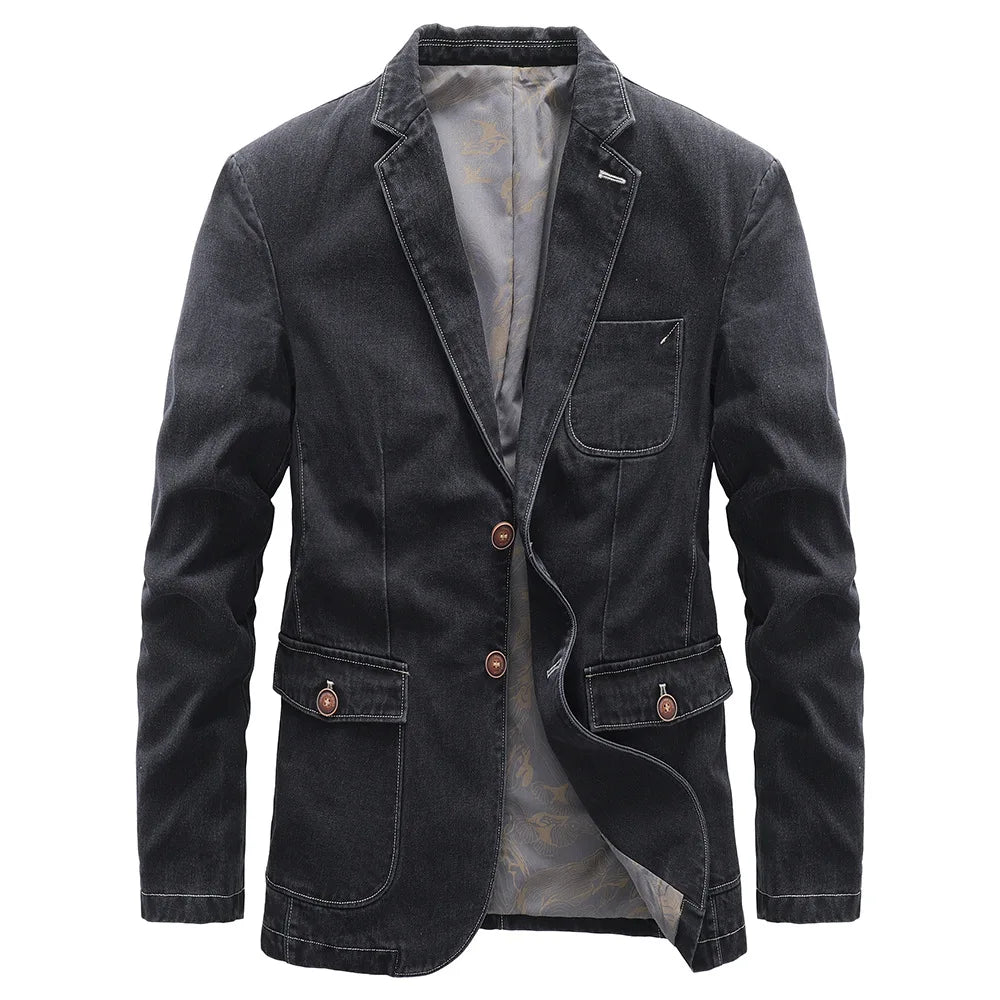 Blazer Denim Classique pour Homme - BerlinGlamour