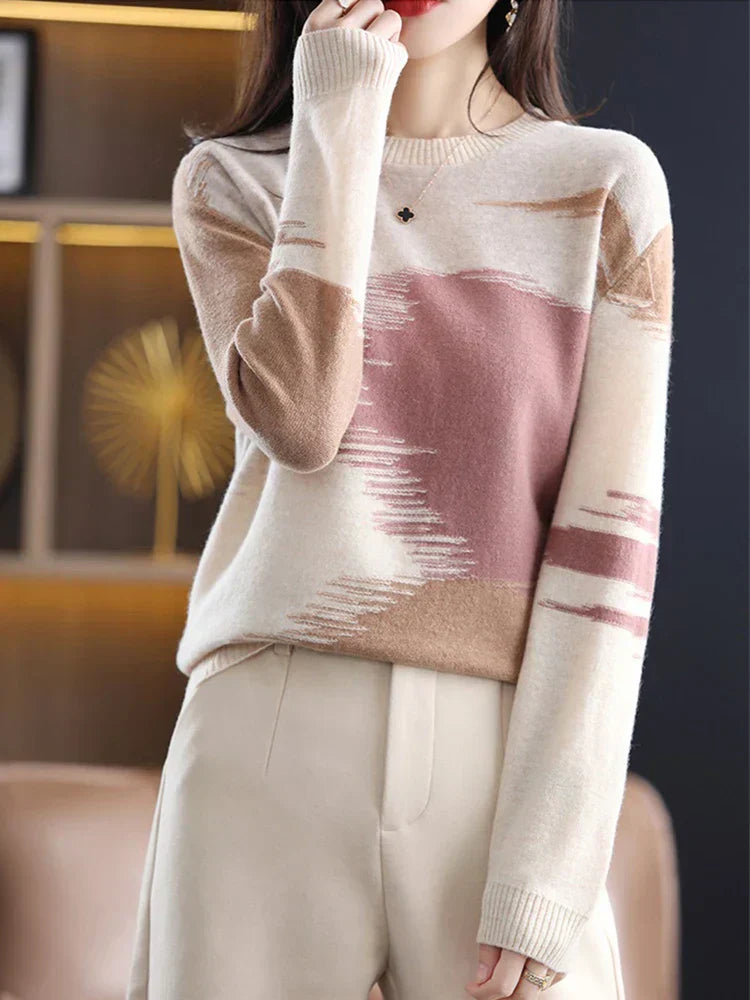 Pull Femme À Manches Longues Multicolore