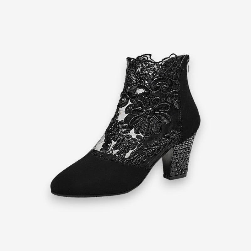 Chaussures Talons Hauts en Dentelle Féminines - PanierRoyale