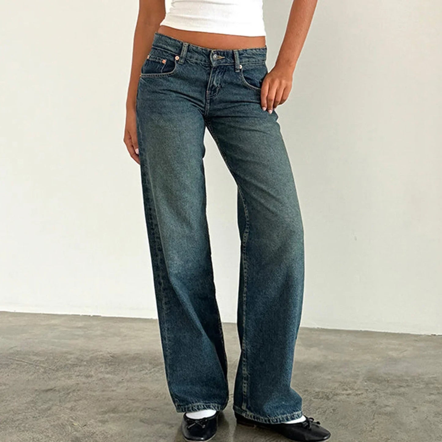 Jean Femme Large Vintage Décontracté