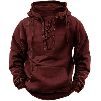 Sweat à capuche Épais Coton Coupe Rétro