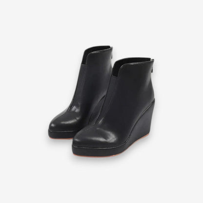 Bottes Femmes Talon Haut Pointu cuir noir - PanierRoyale