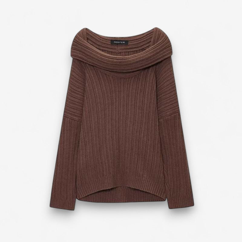 Pull en Laine Tricoté Manches Longues Élégant