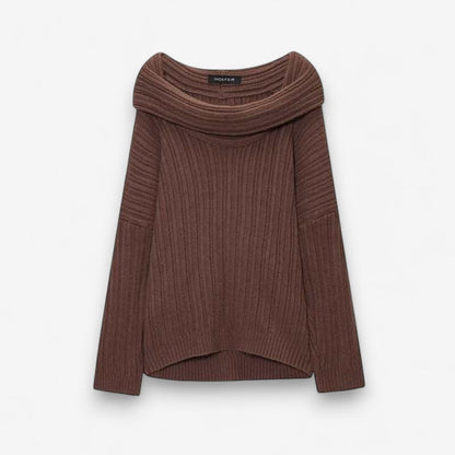 Pull en Laine Tricoté Manches Longues Élégant