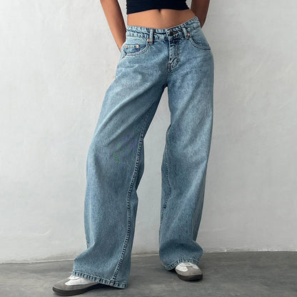 Jean Femme Large Vintage Blanc
