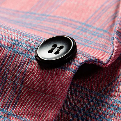 Blazer femme rose en carreaux élégant
