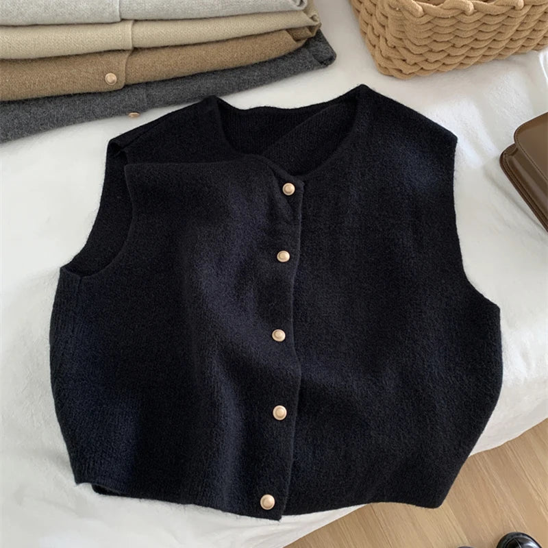 Gilet Tricot Chaud et Élégant pour Femme