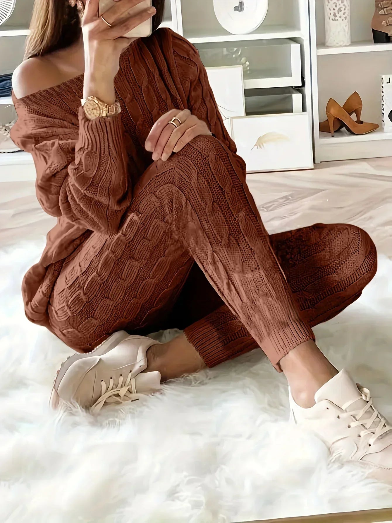 Ensemble Deux Pièces Femme Confortable - Tenue de Maison Chic