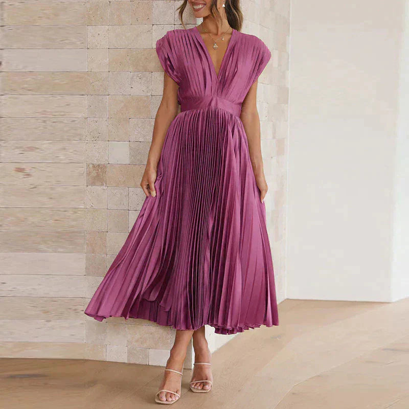 Robe Plissée Femme Élégante et Colorée