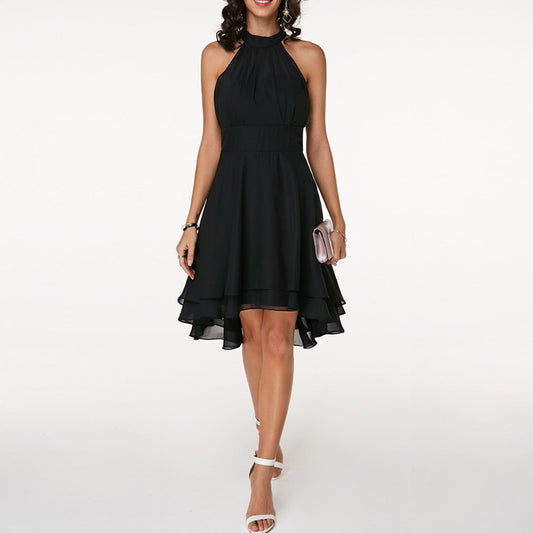 Robe Courte Élégante à Volants Femme - PanierRoyale