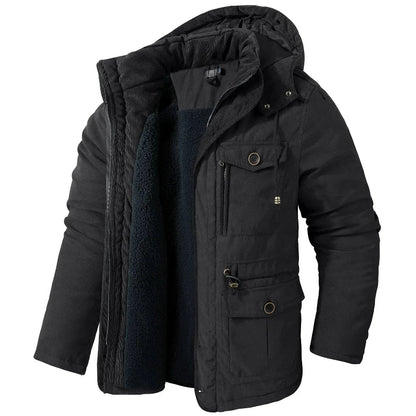 Manteau Hiver Douillet - Veste Polaire Étanche avec Capuche et Doublure Chaude
