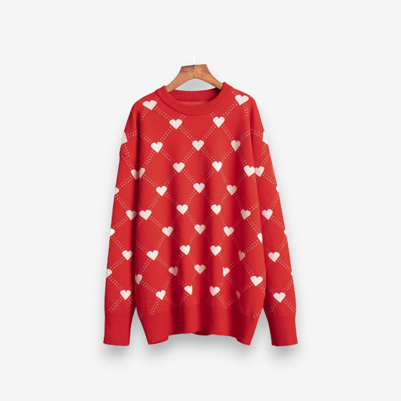 Pull à Manches Longues Couleur Unie Détendu - PanierRoyale