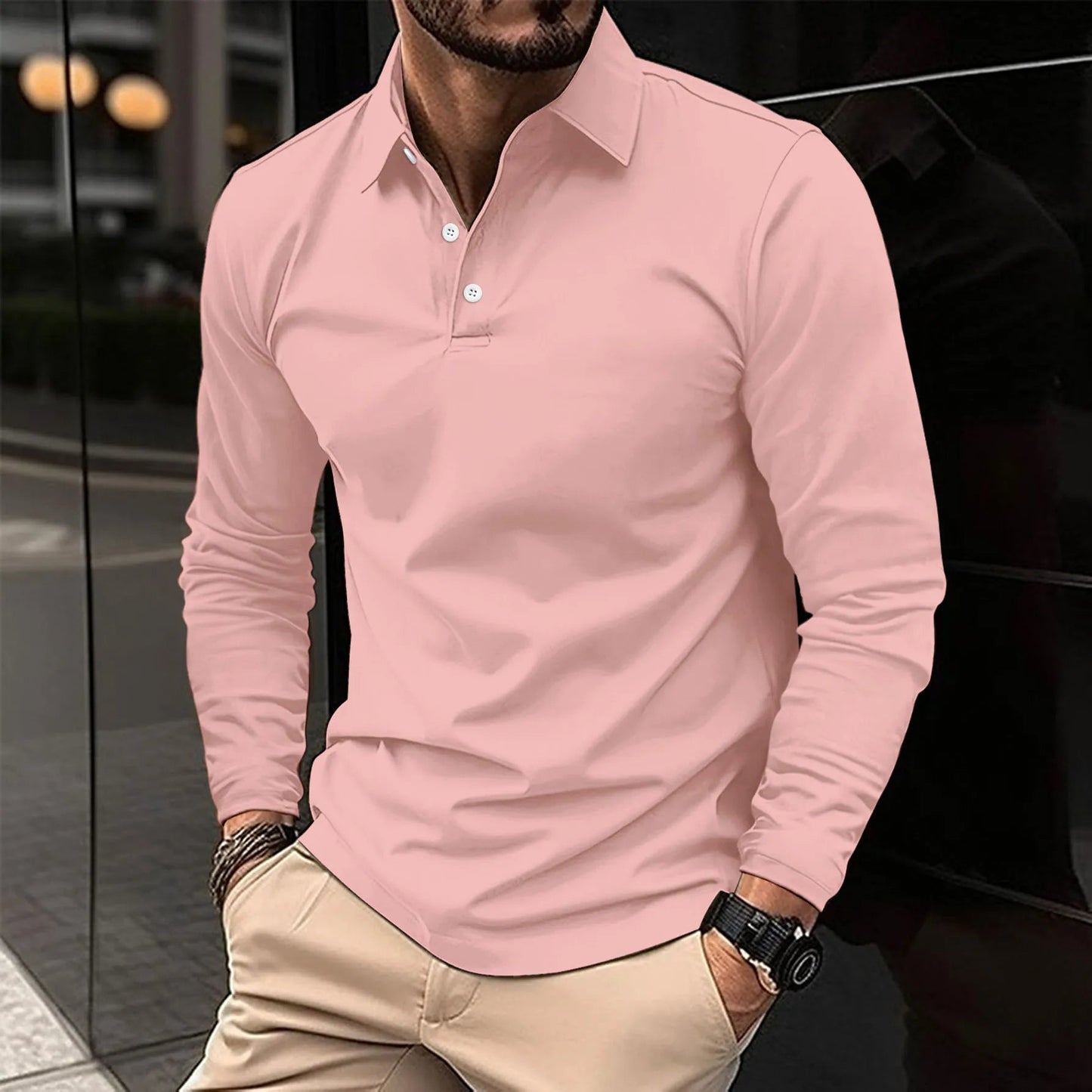 Chemise Décontractée à Manches Longues pour Homme