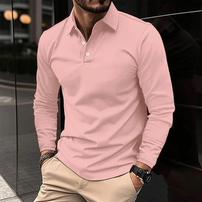 Chemise Polo Manche Longue Classique Homme