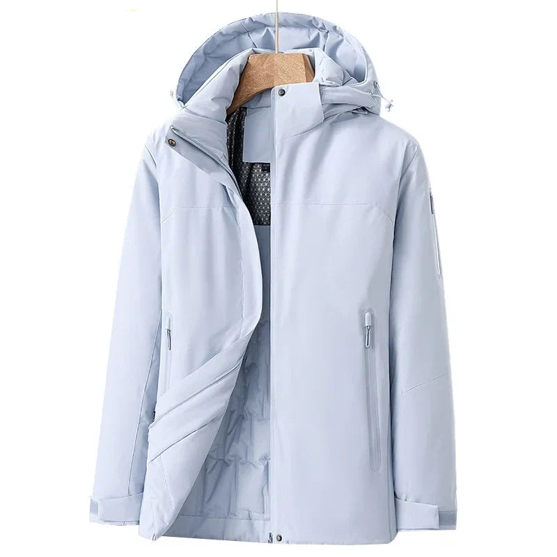 Doudoune Femme Imperméable Hivernale avec Doublure Polaire