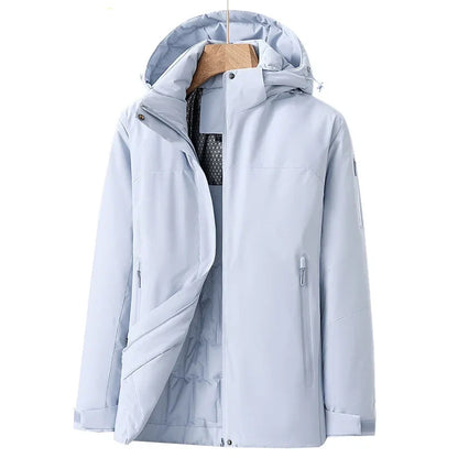 Doudoune Femme Imperméable Hivernale avec Doublure Polaire